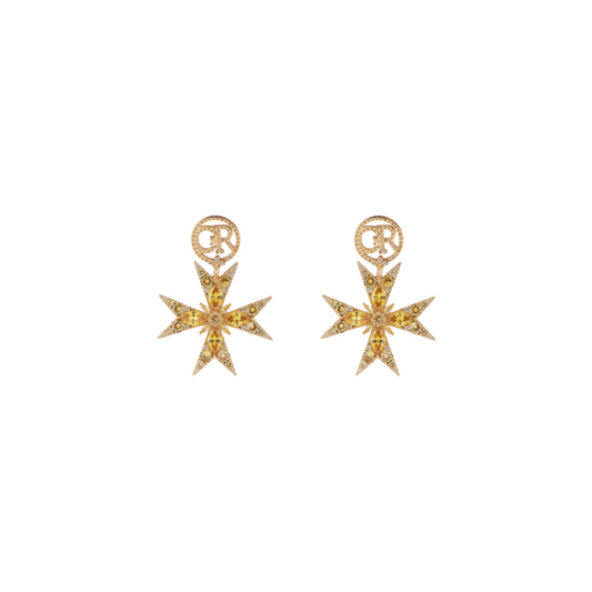 8 POINT CROSS EARRINGS