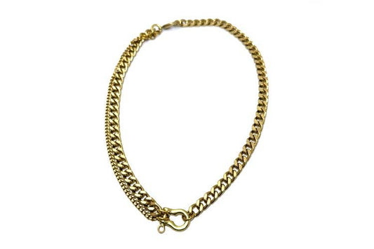 SHACKLE DUO: ALL BRASS NECKLACE