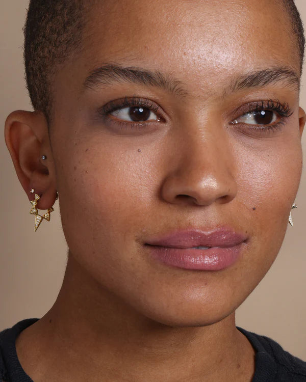Gabriella Pavè Spiked Hoop Earrings