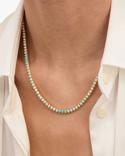 Not Your Basic Ombre Tennis Necklace 18"