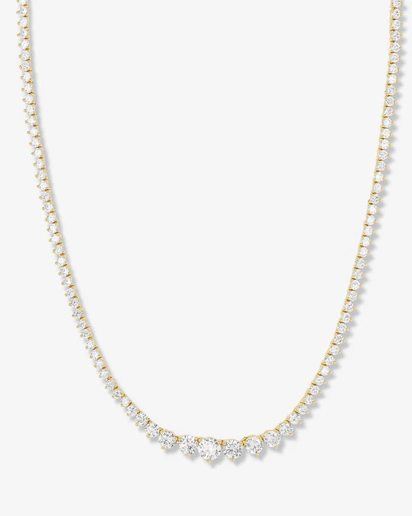 Not Your Basic Graduated Tennis Necklace 16"