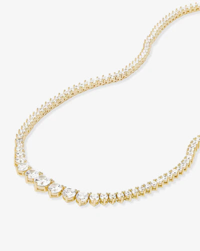 Not Your Basic Graduated Tennis Necklace 16"