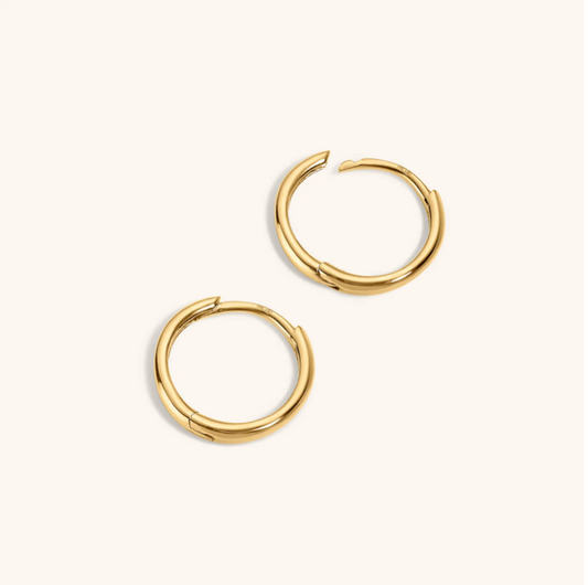 Classic Huggie Hoops in 14k Gold