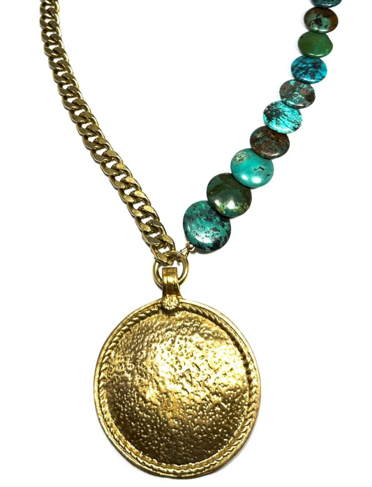 TURQUOISE & SHIELD (LIMITED-EDITION) NECKLACE