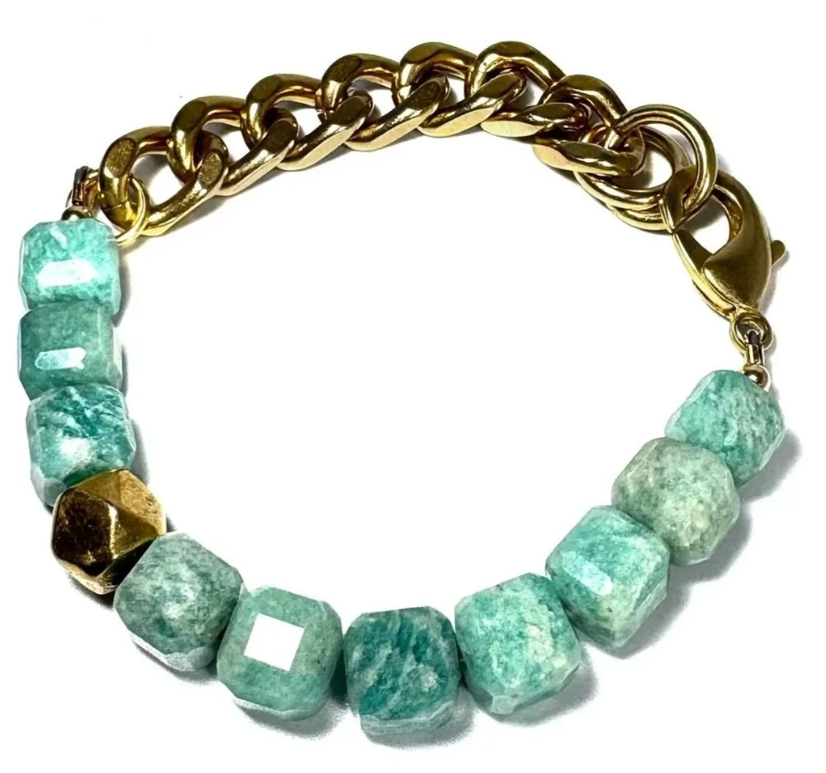 REMIX: AMAZONITE CUBES BRACELET
