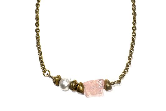 MERIDIAN: ROSE QUARTZ NECKLACE